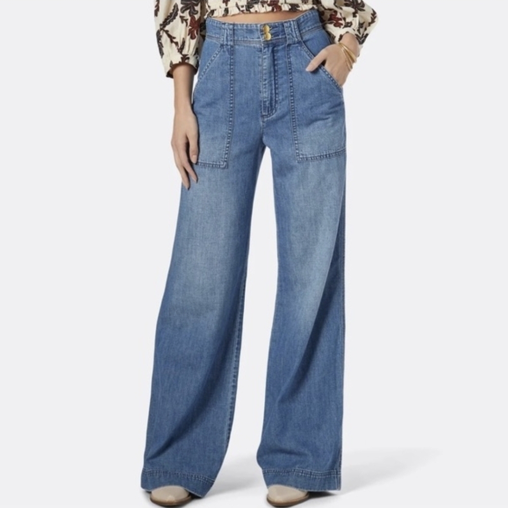 Joie Light Blue Wide Leg Denim Jeans